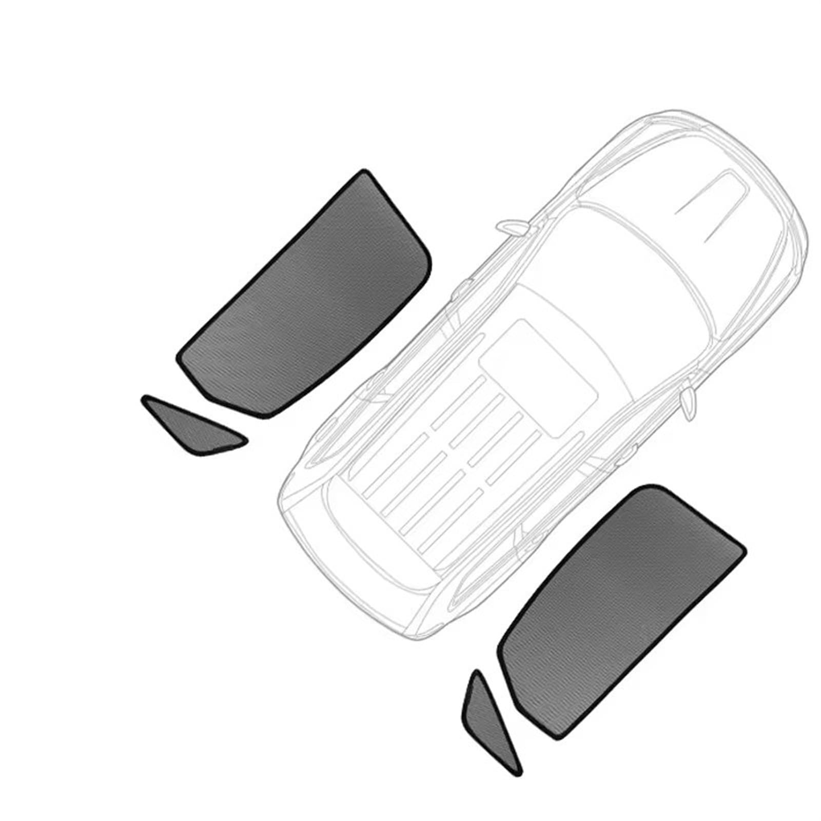 Sonnenschutz Auto-Sonnenschutz Die Windschutzscheibe Vorhang Hintere Seitenscheibe Sonnenschutzvisier Für Kia Für Sorento Für MQ4 2021–2024 Auto Sonnenschutz(Rear Triangular)