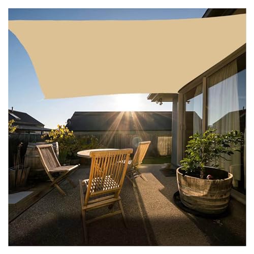Gartenmarkise Sonnensegel für Die Terrasse Wasserdicht und Langlebig für Terrassengewächshaus Pergola, Verschiedene Größen WXQTM(Color:Beige,Size:2x4m)
