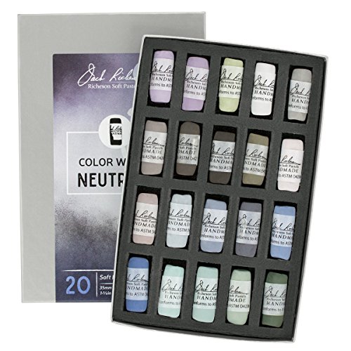 Jack Richeson Hand gerollt Weiche Pastellkreiden Farbe:, neutralen Tönen, 20-teilig