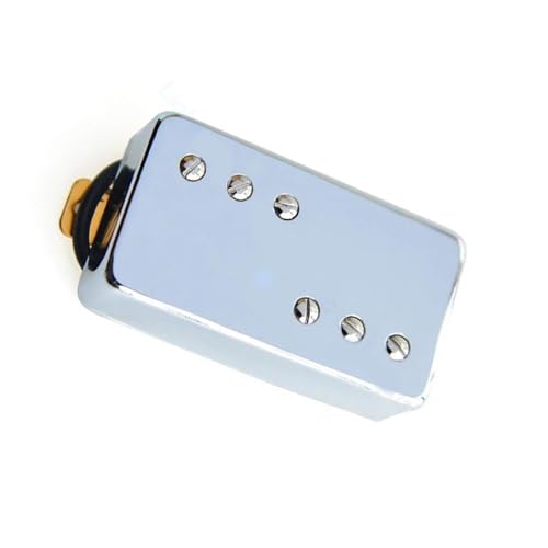 Gitarren-Tonabnehmer Doppelspulen-Humbucker-Tonabnehmer Für E-Gitarre, Verchromter Zweireihiger 6-Loch-Humbucker-Tonabnehmer Für E-Gitarre (Color : Neck)