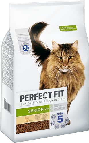 PERFECT FIT Senior Trockenfutter für ältere Katzen ab 7 Jahren - Huhn, 7 kg (1 Beutel)