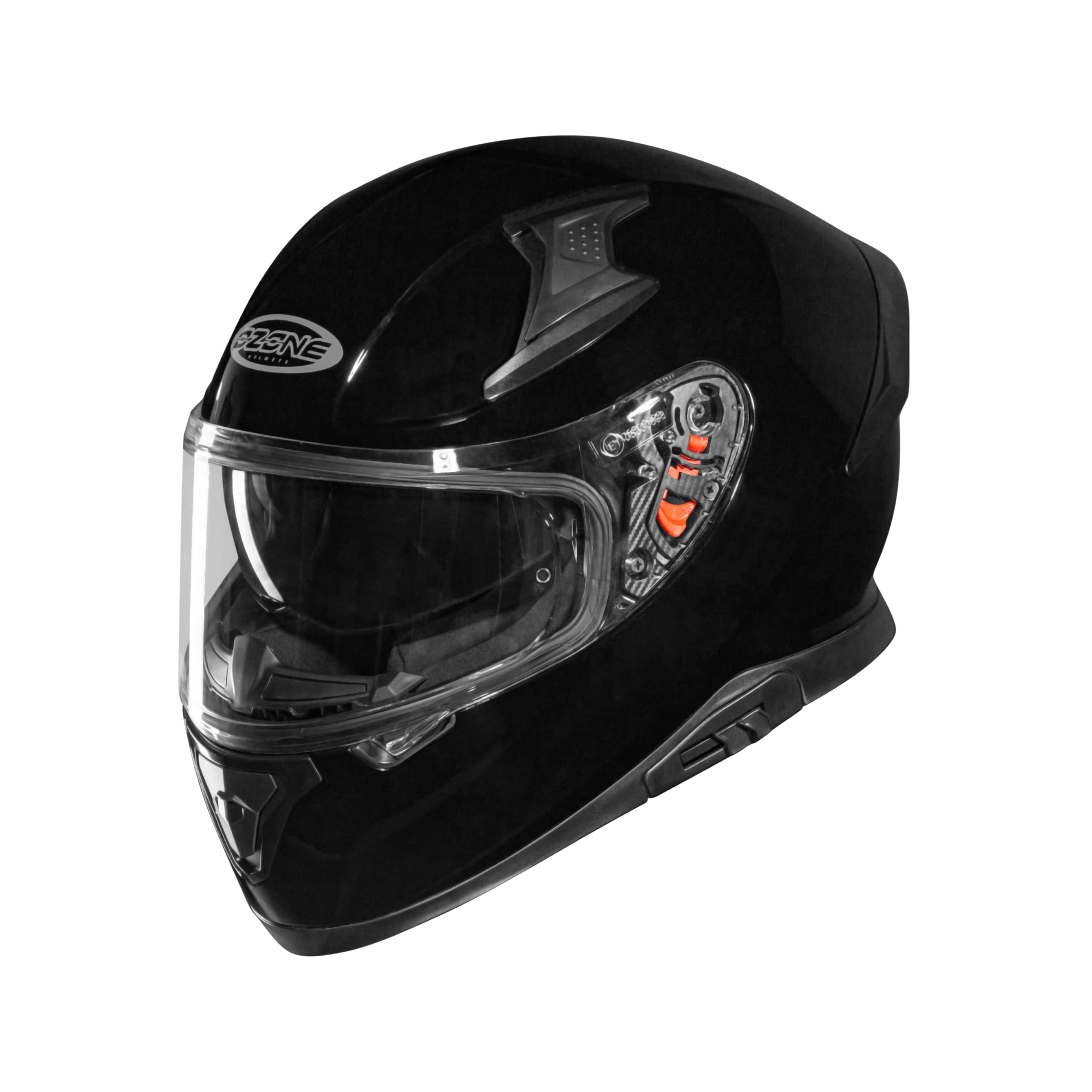 OZONE MOTO Arrow Motorradhelm | Breiter Sichtwinkel | 2 Größen EPS | Zahlreiche Belüftungskanäle | Sonnenblende | Anti-Fog-Visier