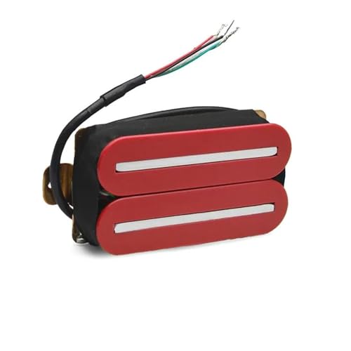 Gitarren-Tonabnehmer E-Gitarre Humbucker Dual Coil Dual Rail Gitarrensteg-Tonabnehmer Mit 57 Mm Stahlstange, Schwarz, Weiß, Grün (Color : 06)