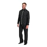 AGU GO Essential Regenanzug Herren und Damen, Regenkombi Fahrrad, Atmungsaktive Regenbekleidung von 100% Recycltem Polyster, Reflektierend, Unisex - Schwarz - M