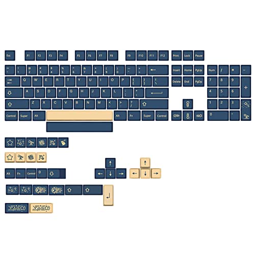 Ukbzxcmws Stargaze Tastenkappen Dye Sub PBT XDA Tastenkappe Für GK61/64/68/75/84/87/96/980/104/108 MX Switch Mechanische Tastatur