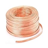 SZQL Wohnung Reines Kupfer Braid Motor Masseband Erdungskabel Hohe Flexibilität Kabel,10m,4#:8x1mm