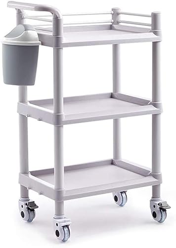 LASTRAN Küchenaufbewahrungswagen, Großer Mobiler Trolley, Schönheitssalon-Trolley, Mobiler Trolley mit Bremsrädern, Praktischer Rollwagen