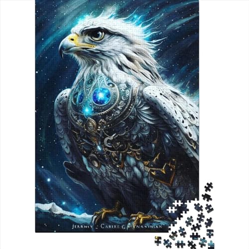 Tiere Adler Holzpuzzle für Erwachsene und Jugendliche mit 500 großen Teilen, Puzzle für Erwachsene als Geschenk für die ganze Familie und die 52 x 38 cm