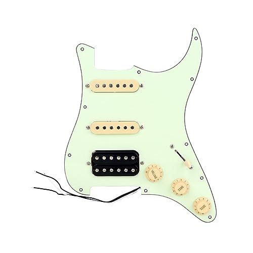 11 Löcher E-Gitarre ScratchPlate Geladen Vorverdrahtet Schlagbrett Single-Coil Pickup E-Gitarre Zubehör Langlebig (Color : SSH18)