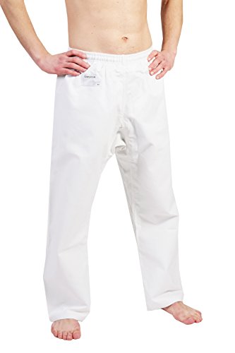 DEPICE Unisex – Erwachsene Karatehose Trainingsanzug, weiß, 140cm