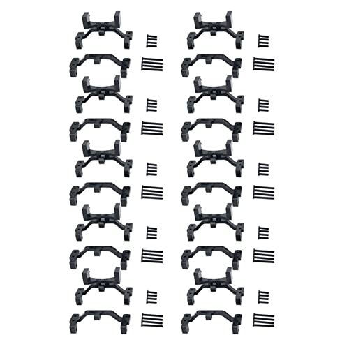 SICOSALT 10X für MN D90 D91 D96 MN99S Teile Metall Zug Stange Basis Sitz & Achse Nach Oben Servo Halterung Zubehör, Schwarz