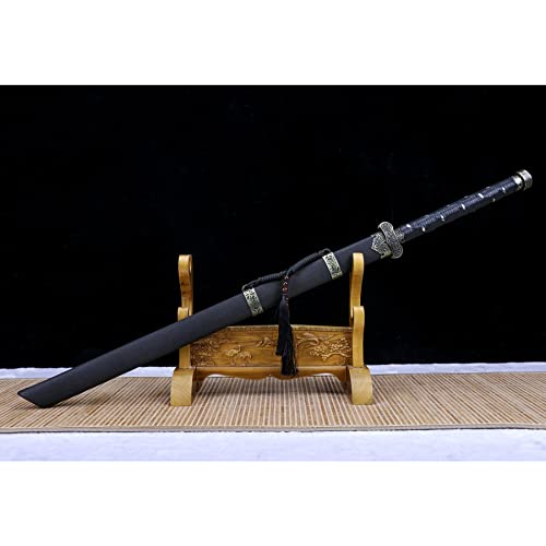 LQSMX sword 43.3 in Broadsword/scharf/Chinesisches Kampfsportmesser Katana Schwert echt Samuraischwert Handgeschmiedeter Manganstahl