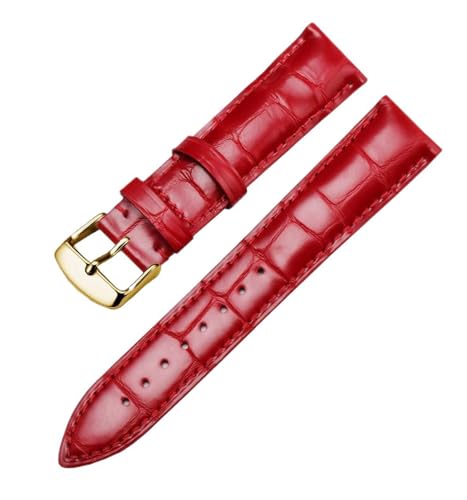 SpaRcz Uhrenarmband aus echtem Leder für Herren, weiches Rindsleder, Schmetterlingsschnalle, Zubehör, Uhrenkette für Damen, 14-22mm, Farbe 11, 16mm