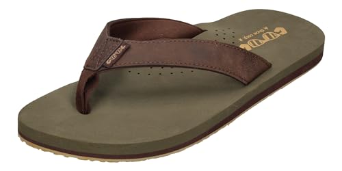 COOL shoe corp. Herren Sin Flip Flops, Oliv, 44 EU