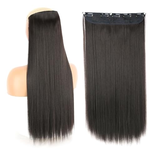 Clip-in-Haarverlängerungen Clip-in-Haarverlängerungen, synthetische lange glatte Frisuren, 5 Clip-in-Haarverlängerungen, 22 Zoll/32 Zoll, hitzebeständige Haarteile Clip-in-Haarverlängerungen aus Echth