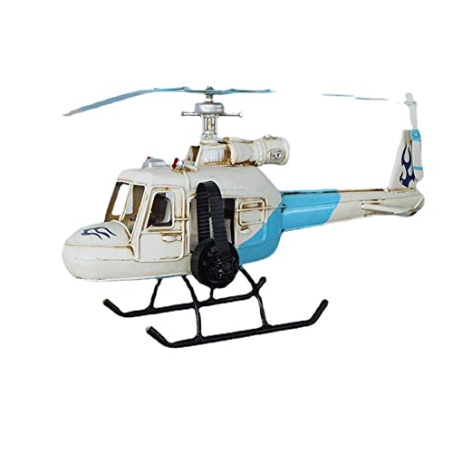 HDKEAN Metall-Hubschrauber-Modell-Figuren für Heimdekoration, Eisen-Hubschrauber-Modellflugzeug, Kinderzimmer-Dekorationen, Kindergeschenk