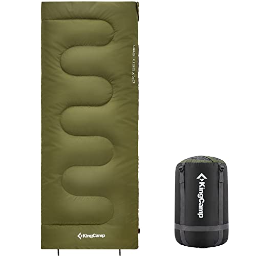 KingCamp Schlafsack Outdoor Warmer Deckenschlafsack für Erwachsene 3-4 Jahreszeiten leicht zu tragen wasserabweisend & warm für für Kinder Erwachsene beim Camping & Outdoor Kleines Packmaß 1 kg