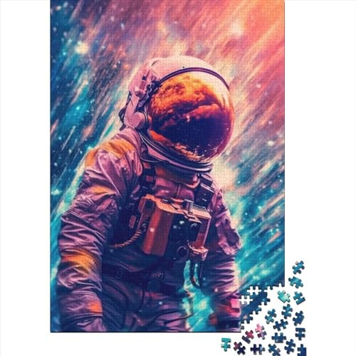 Puzzle 1000 Teile für Erwachsene, Astronauten-Weltraumpuzzle für Erwachsene, Puzzle 1000 Teile, Puzzle für Erwachsene, Lernspiel, Herausforderungsspielzeug, 75 x 50 cm