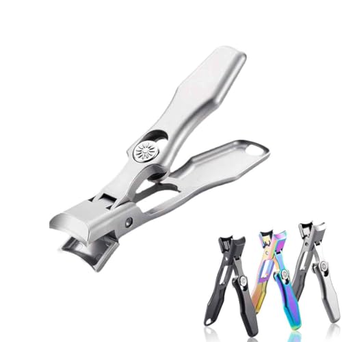 Sherum Nail Clippers,Toe Nail Clippers for Thick Nails,Comfort Clip Nail Clipper,Large Opening Nail Clippers,Portable Ultra Sharp Nail Clipper,Nail Clippers for Thick Nails,Stainless Steel (Silver)