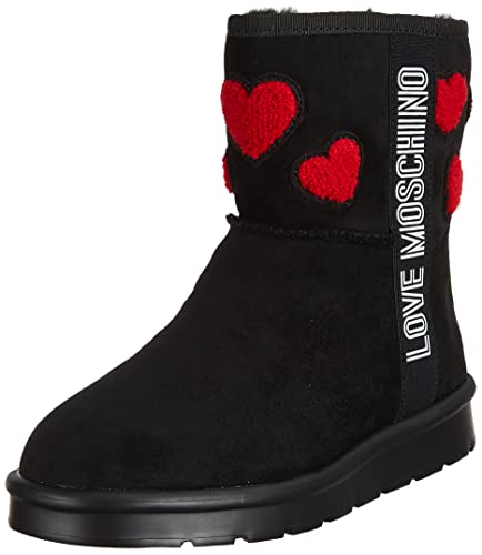 Love Moschino Damen St.ttod.Winterboot Scamosciato Stiefelette, Schwarz, 37 EU