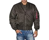 Alpha Industries Herren Jacken MA-1, Grau (rep.grey 04), Medium