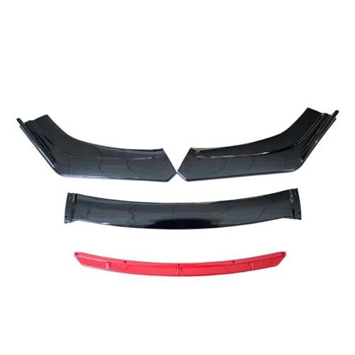 Splitter Auto Modifikation Universal Auto Frontstoßstange Lip Body Kit Spoiler Splitter Diffusor Rot Schwarz Blau Canard Splitter ABS Kunststoff Frontlippe(B-Red)