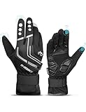 INBIKE Winterhandschuhe Fahrrad MTB Handschuhe Herren Damen Winter Touchscreen Fahrradhandschuhe Beheizbar für Radsport Road Race Downhill Wandern Schwarz M