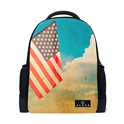 My Daily Blue Sky Memorial Day Amerikanische Flagge Rucksack 35,6 cm Laptop Daypack Schultasche für Reisen College Schule