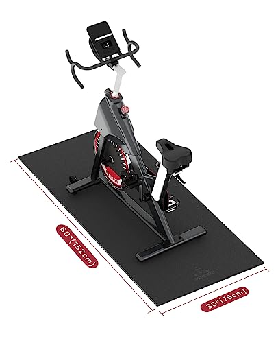 HAPBEAR Bodenschutzmatte Für Sportgeräte Fitnessgeräte - Hohe Dichte PVC, 152 x 76 cm / 183 x 92 cm x 6 mm Dicke, Bodenmatte Unter Laufband, Ellipsentrainer, Peloton Fahrradmatte