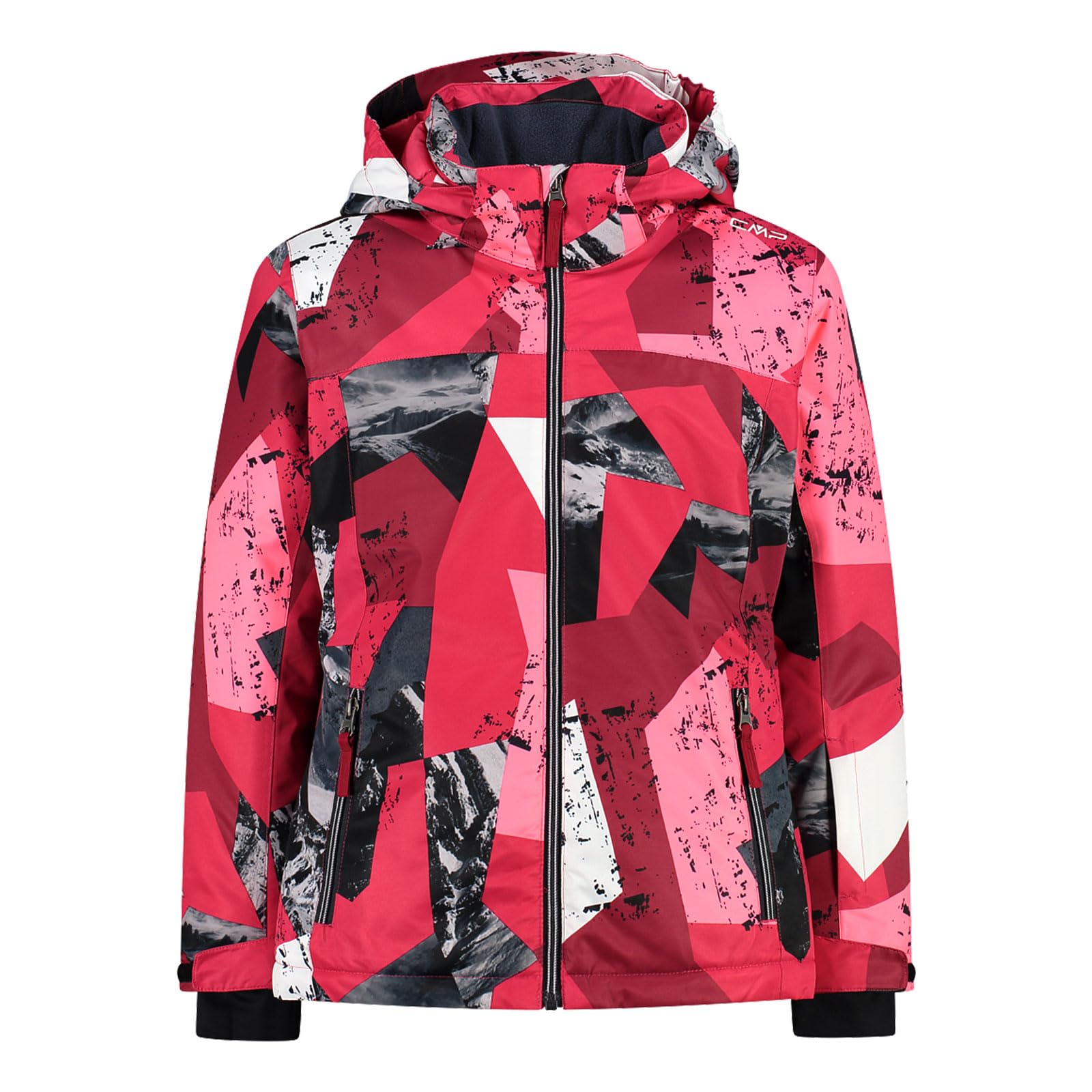 CMP - Kid G Kapuzenjacke mit Druckknöpfen, Fuxia-Anemone-Glanz, 98