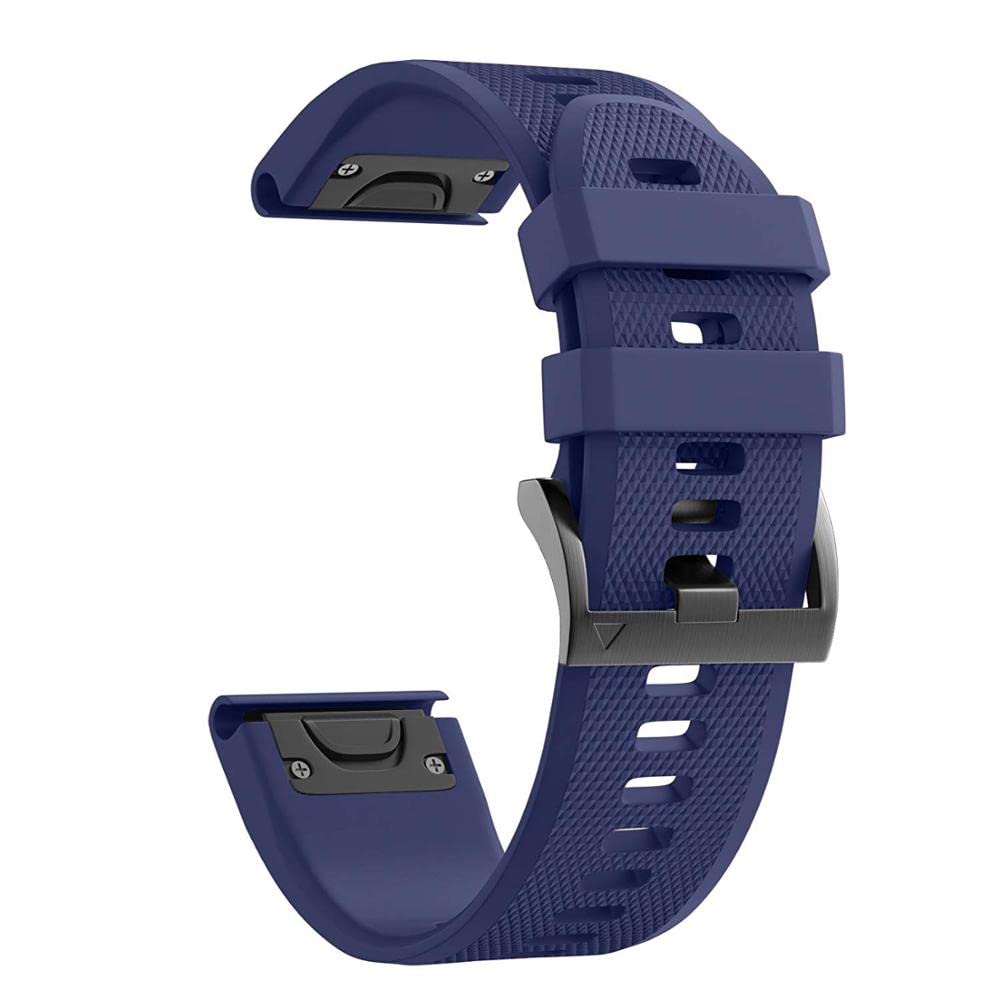 NEYENS 26 x 22 mm offizielle Schraubschnalle Uhrenarmband für Garmin Fenix 6 6X Pro 7 7X 5 5X 935 Epix Silikon Easyfit Armband, 26mm Fenix 5X 5XPlus, Achat