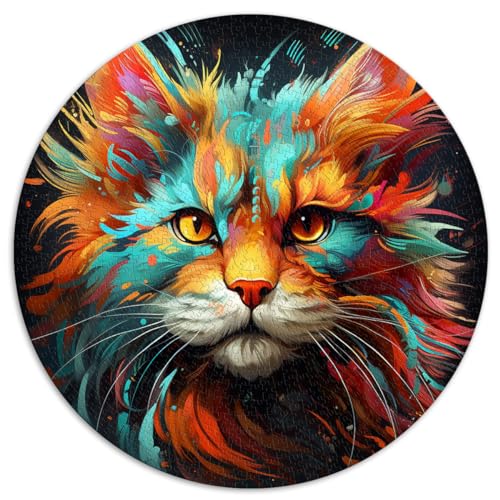 Puzzlespiele „Magisches Tier, Katze“ 1000 Teile Puzzle für Erwachsene 67,5 x 67,5 cm Entspannungspuzzlespiele - Denksportaufgaben für Erwachsene und Familien