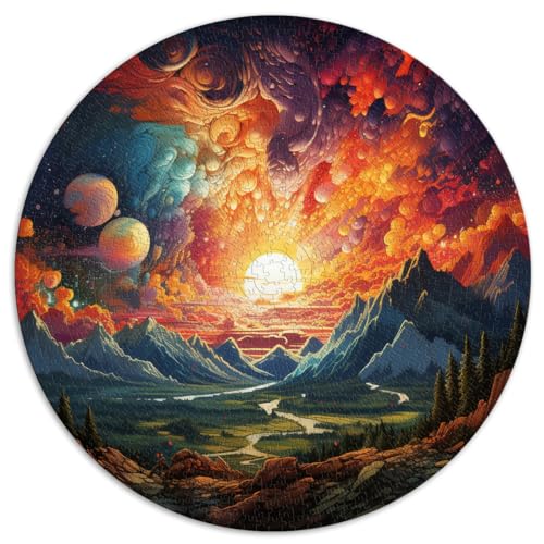 Puzzle für Dawn of Planet Landscap, 1000 Teile, Puzzle für Erwachsene, 67,5 x 67,5 cm, Präzisionsschnitt, Geburtstagsgeschenk, Geschenke für