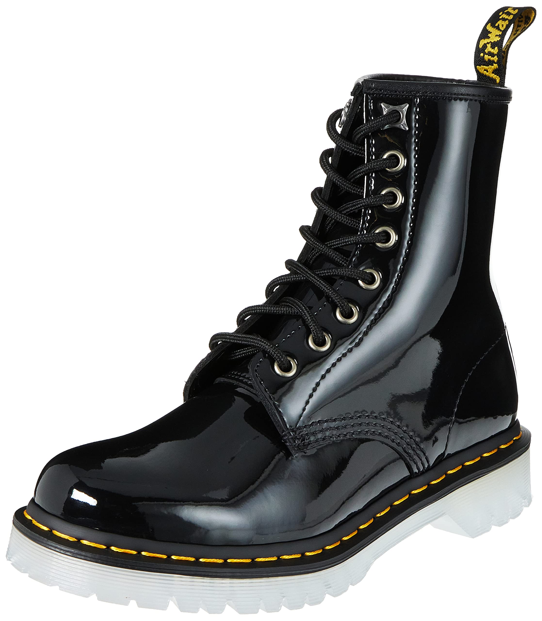 Dr. Martens Damen 1460 Amphibians, Black Patent Lamper, 40 EU