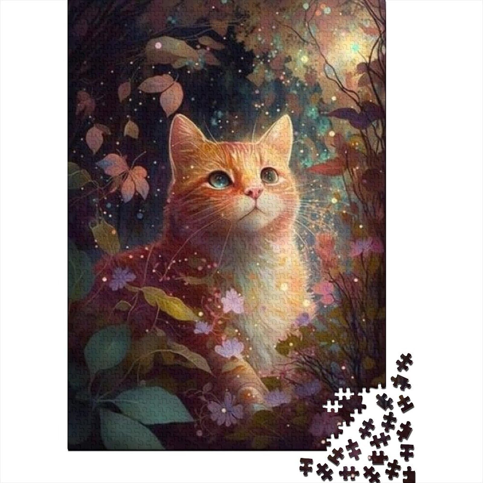 1000 Teile für Erwachsene, schwieriges Puzzle, Traumkatze für Erwachsene, schwieriges Puzzle, Lernpuzzle (Größe 75 x 50 cm)