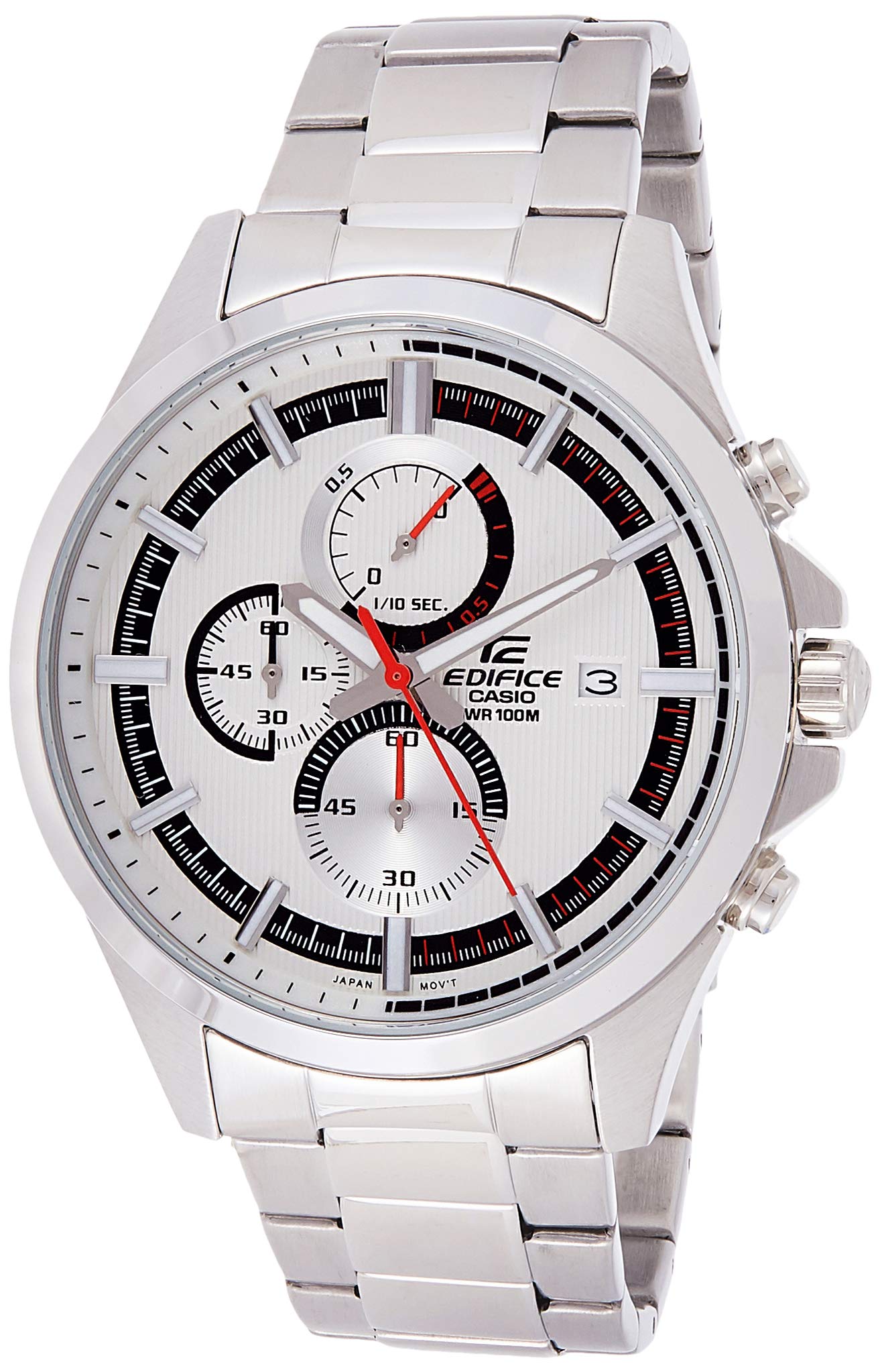 Reloj CASIO Unisex Erwachsene Chronograph Quarz Uhr mit Edelstahl Armband 1