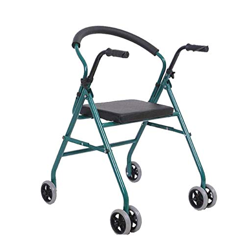 Mobility Walker Faltbare Gehhilfen, Gehhilfen, Gehhilfen, Rollator Rad mit Sitz für Behinderte Ältere Lauflernhilfe Hand Push Walker Star of Light Run Forward