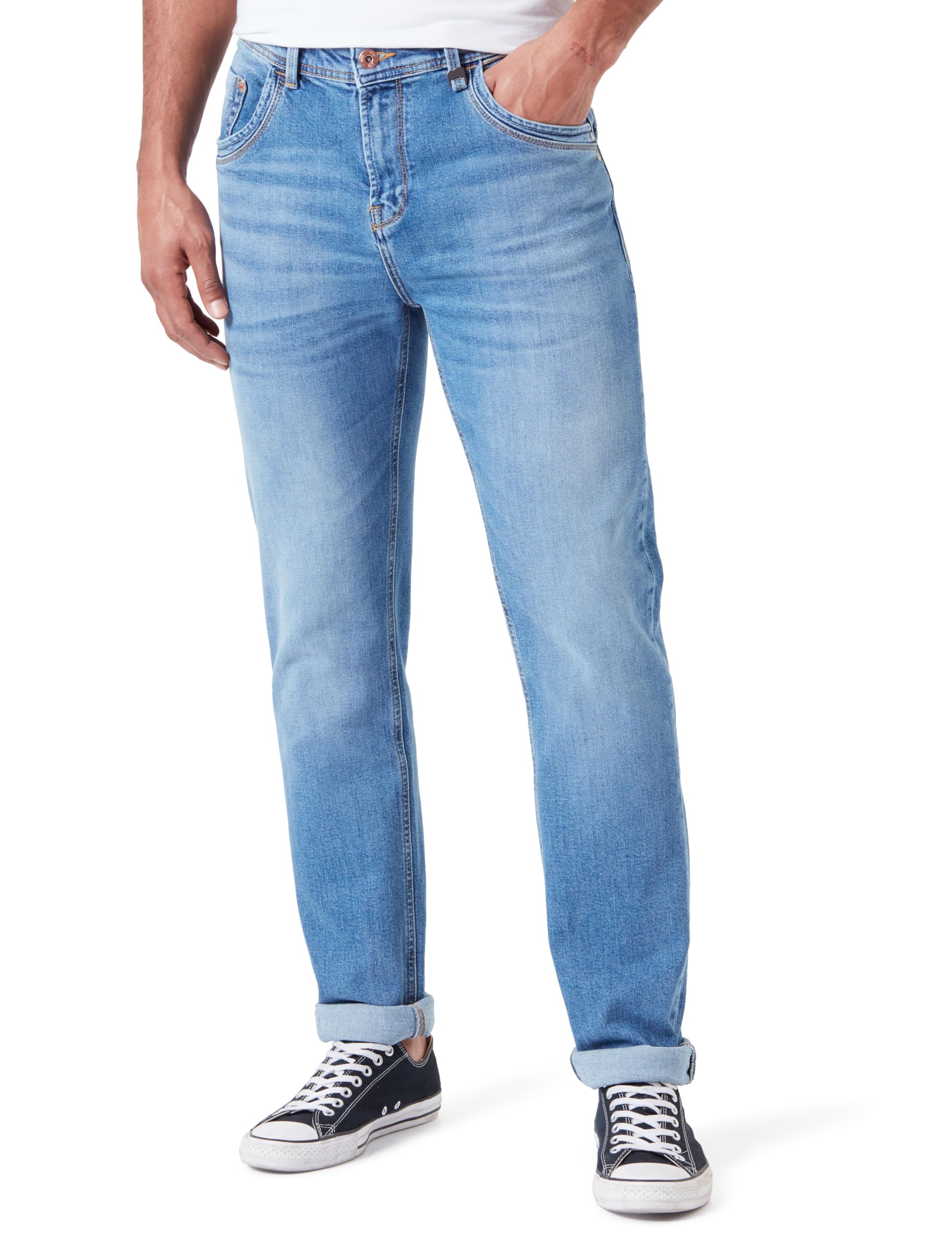 LTB Jeans Herren Jeans Ricarlo Regulär aus Baumwollmischung Bootcut Denim mit Mittlere Taille in Mittel Blau