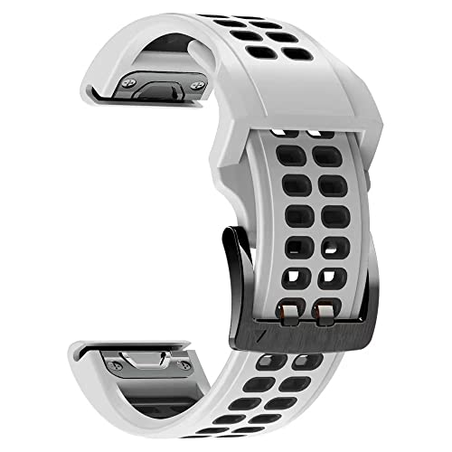 OPKDE Uhrenarmband für Garmin Fenix 7X, 7, 6, 6X, 5, 5X, 3HR, Epix, MarQ, Approash S62, TACTIX Delta, Silikon, einfach anzubringen, 22 mm / 26 mm, 22 mm, Achat