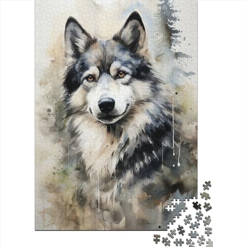 500 große Teile Puzzle für Erwachsene, Fantasy Strange Wolf Puzzle, Puzzle für Erwachsene, Lernspiel, Herausforderungsspielzeug (Größe 20,47 x 14,96 Zoll)