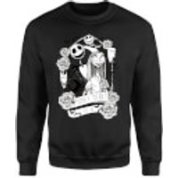 The Nightmare Before Christmas Jack Skellington And Sally Schwarz Pullover - M - Schwarz