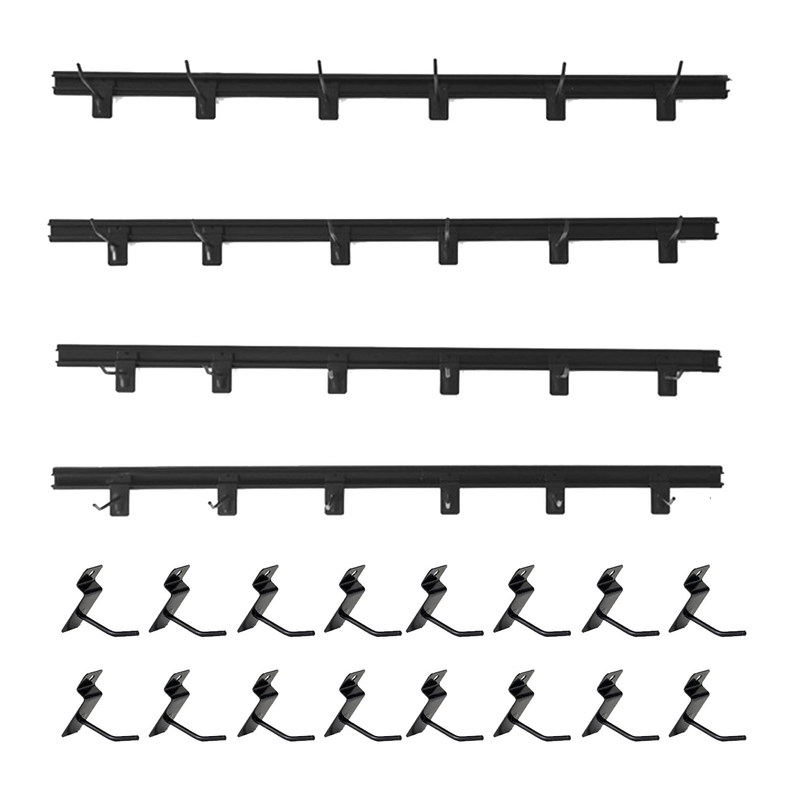 Hakenleiste aus Aluminiumlegierung, für Küche, Badezimmer, Handtücher, Aufhänger, vielseitig, zum Aufhängen, Organizer für Kleidung