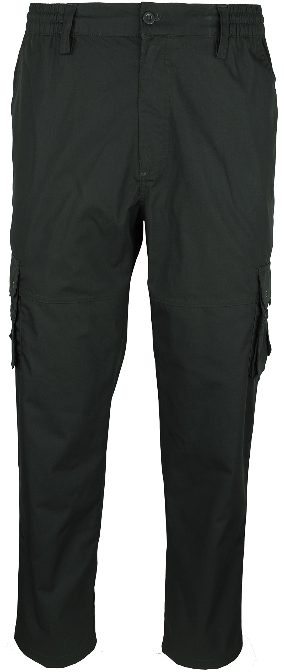 SOUNON Herren Cargohose, Cargo Pants, Chino Hose - Oliv (27), Groesse: 5XL