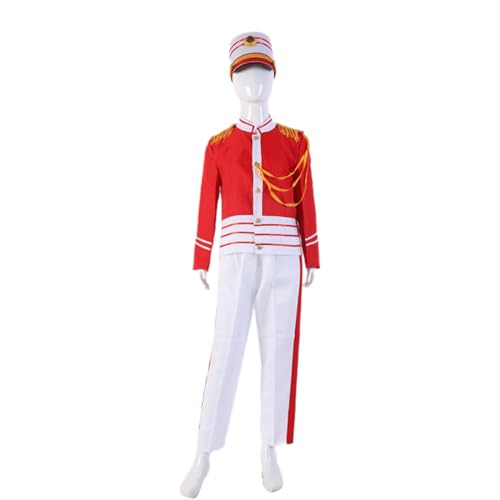 YAPAILANG Kind Erwachsene Blasorchester Kostüm Königliche Ehrengarde Uniform Mit Hut Und Handschuh Ehrengarde Blasorchester Kostüm Set Uniform