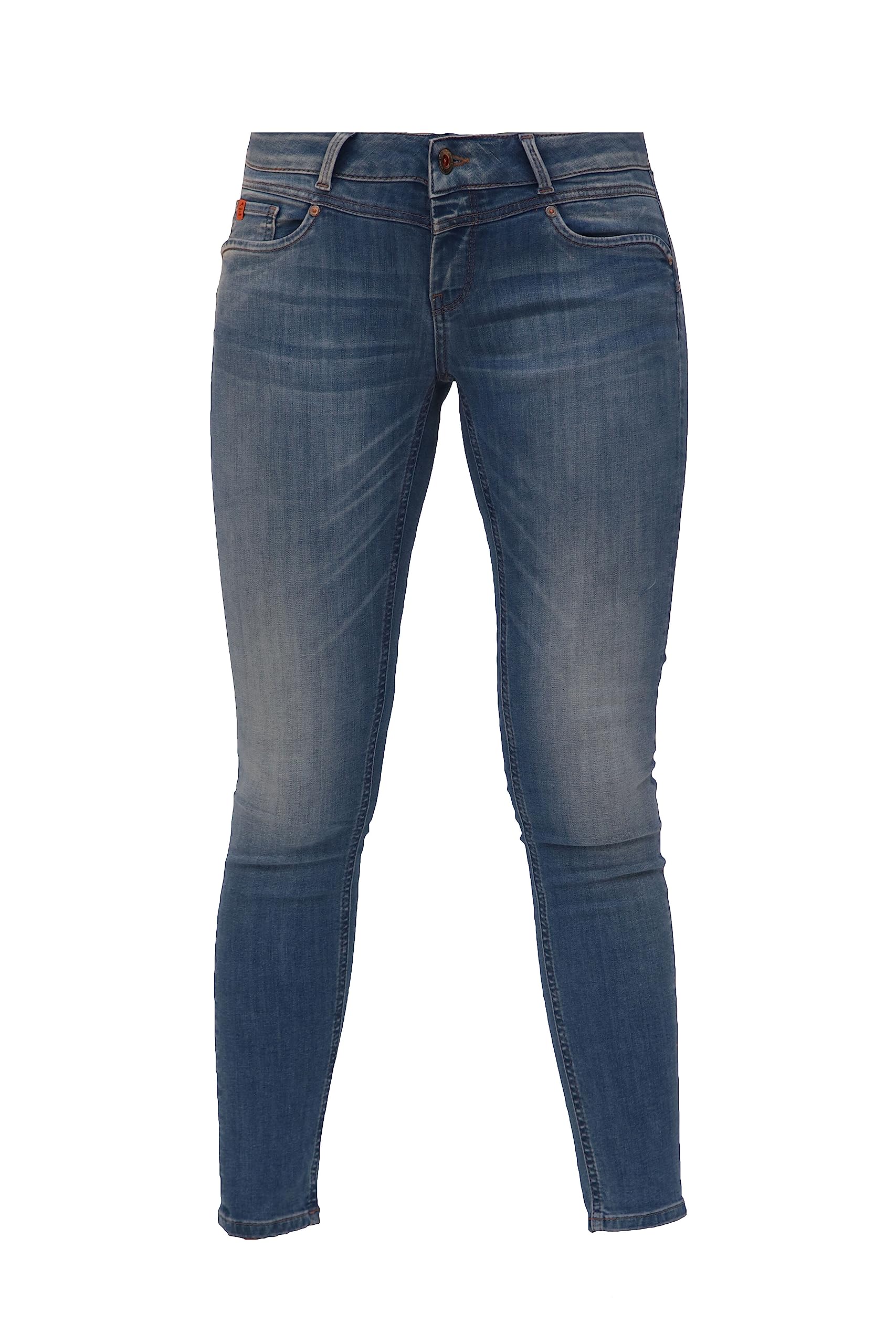 Miracle of Denim M.O.D. Damen Jeans Ellen - Skinny Fit - Blau - Kentucky Blue W25-W34 Baumwolle Stretch, Größe:30W / 30L, Farbvariante:Kentucky Blue 3244