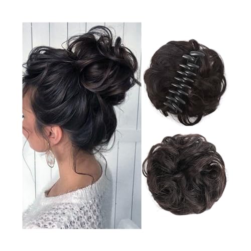 Haarteil Synthetische Chignon Messy Bun Claw Clip-in-Haarteil, gewelltes, lockiges Haar, Dutt, Pferdeschwanz-Erweiterungen, Scrunchie-Haarteile for Frauen Haarverlängerung(4)