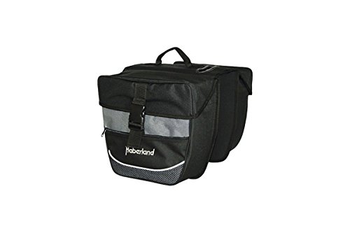 Haberland Fahrradtasche Doppeltasche Einsteiger-Serie, Schwarz-Silber, 32 x 34 x 16 cm, 12.5 Liter, 130002 15