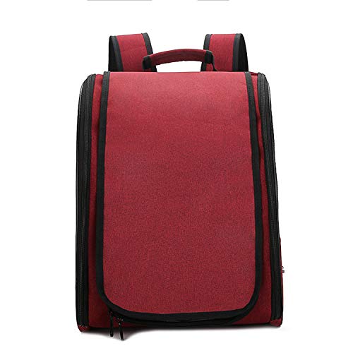 letaofang Vogel Transporttasche Papagei Rucksack wasserdichte Leinwand Bird Carrier Backpack Tragbar Vogelträger mit Schiebefach Sitzstange Vogelkäfig Rucksack