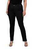 Ulla Popken Damen Slim-jeans Jeans, Schwarz, 42W / 32L EU