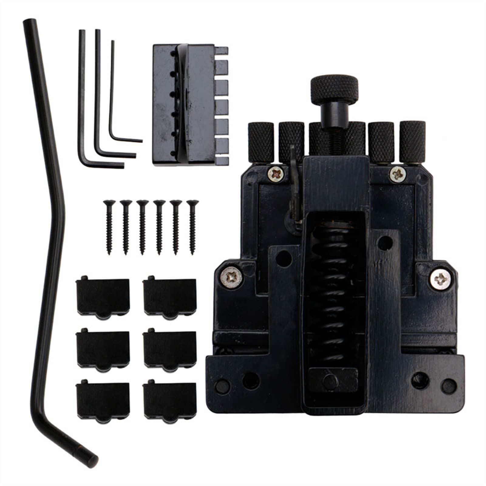 Black 6 Saitengitarre-Saitenhalter Tremolo-Brücke Für Kopflose Gitarre Tune-o-matic Steg